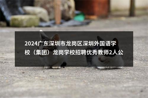2024广东深圳市龙岗区深圳外国语学校（集团）龙岗学校招聘优秀教师2人公告 图片