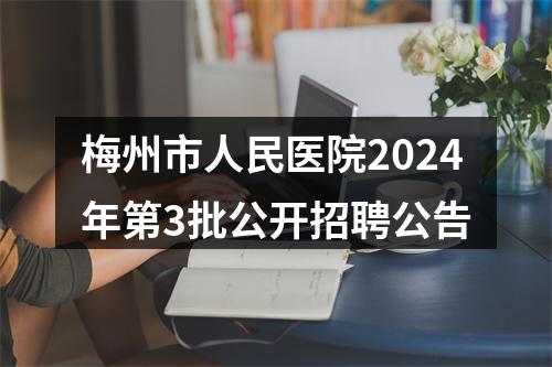 梅州市人民医院2024年第3批公开招聘公告 图片