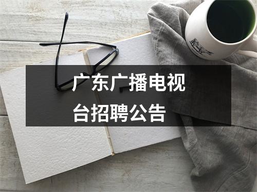 广东广播电视台招聘公告 图片